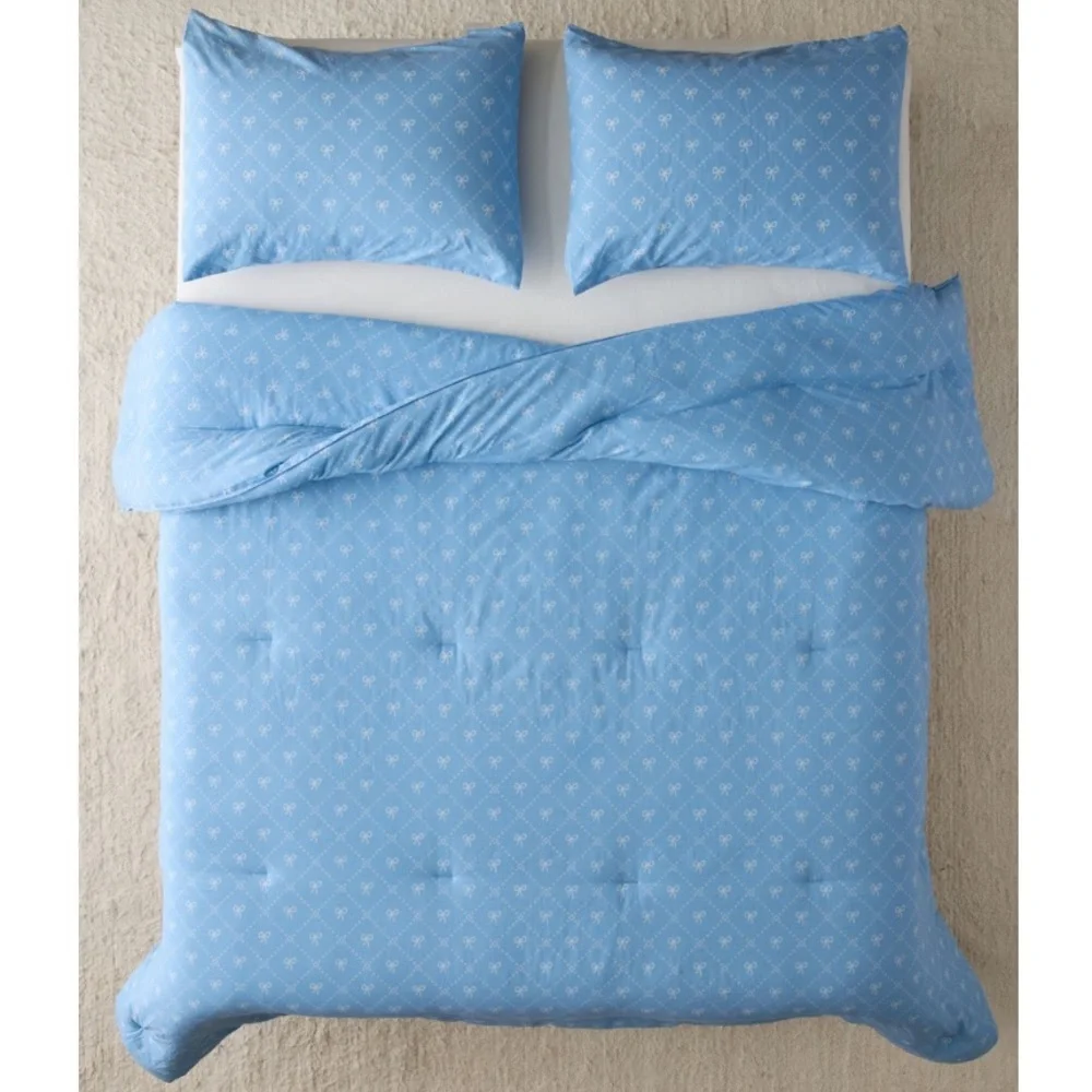 Eloise Bow Patterned Core Comforter Set